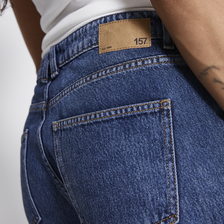 Mid waist wide jeans "Optiwide" Mid wash